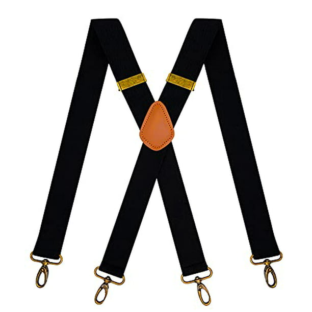 MENDENG Suspenders for Men Vintage 4 Swivel Hook Adjustable Braces Groomsmen